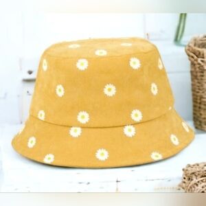 Girls Yellow Daisy Bucket Hat